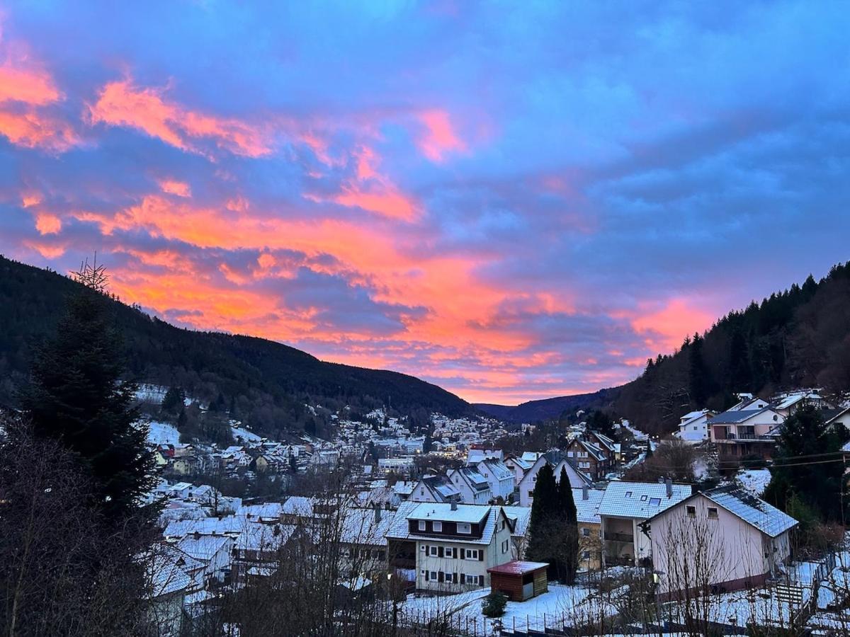 Kuckucksnest - Ferienwohnung Mit Traumblick Im Schwarzwald Bad Wildbad Luaran gambar